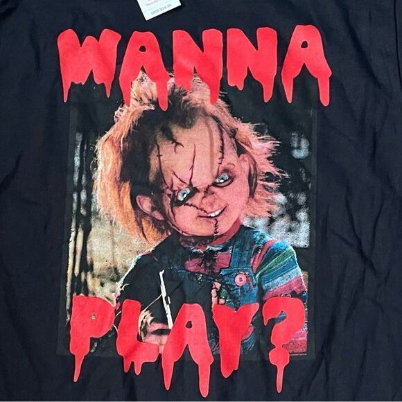 Spencer’s Ripple Junction black crewneck shortsleeve Chucky graphic tshirt small - Picture 3 of 3